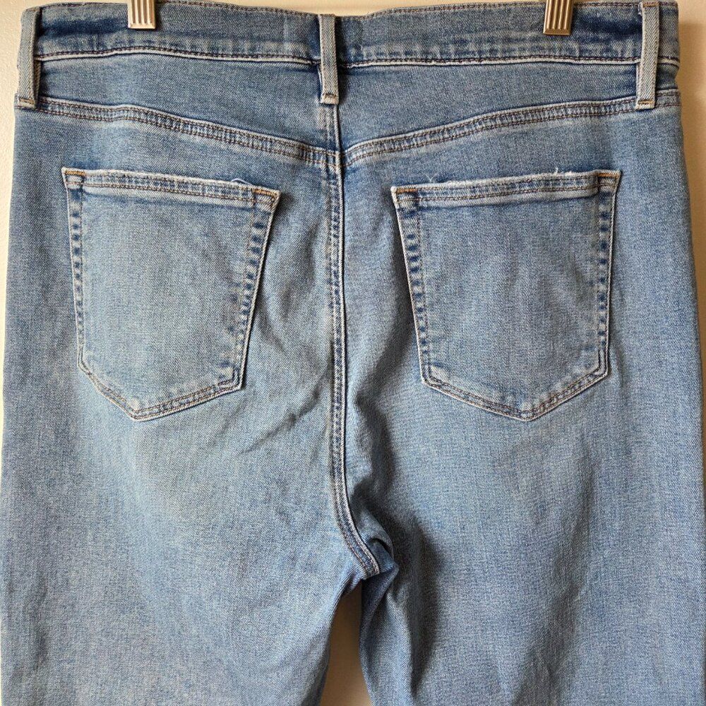EUC LIKE NEW LOFT THE SKINNY RAW HEM STRETCH JEANS SIZE 31/12 WOMENS - Picture 7 of 14